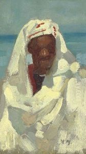 Head Of An Arab by Alexander Mann
