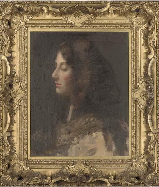 Portrait Of A Lady, Bust-length, In Profile - view 1