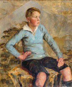 Portrait Of A Young Boy by Harrington Mann