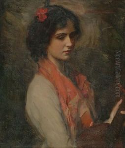 Study Of A Young Woman With A Mandolin
