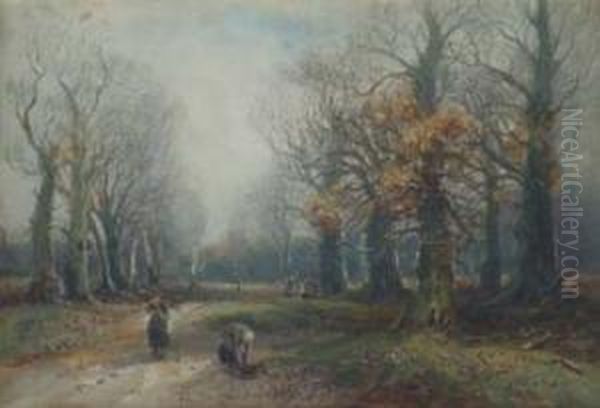 Rural Lane With Figures - view 1