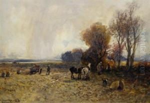 Landscape With Farmhands by William Manners