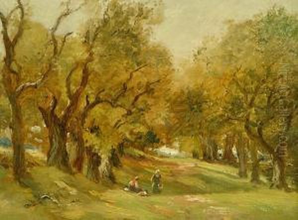 Figures In A Woodland Glade - view 1