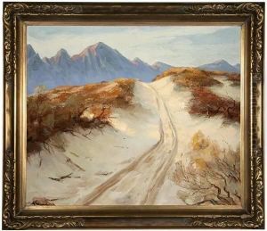 Road Through A Desert Landscape by Jean Mannheim