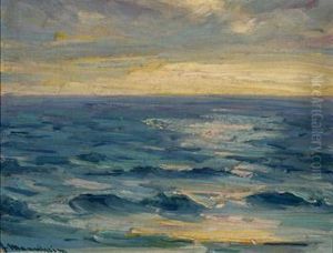 California Coastal View At Sunset by Jean Mannheim
