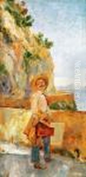 Painter On The Beach - view 1