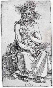 Man Of Sorrows Seated by Albrecht Durer