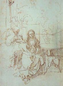 The Holy Family In A Trellis by Albrecht Durer