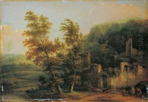 Landschaft Mit Ruine by Bernhard Gottfried Manskirch