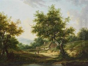 Paesaggio Con Viaggiatori E Un""""osteria