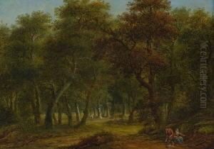 Waldlandschaft. by Franz Joseph Manskirch