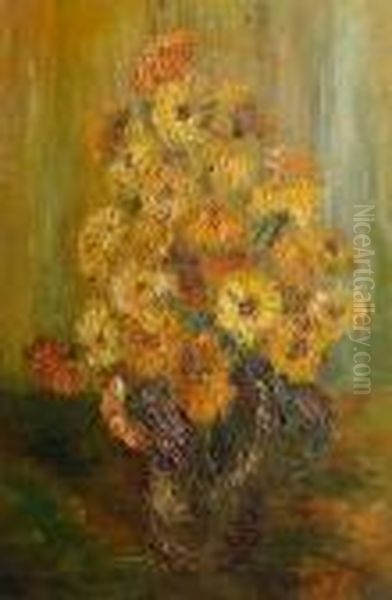 Vase Of Marigolds - view 1