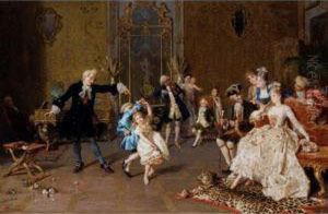 The Dancing Lesson by Giocomo Mantegazza