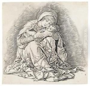 Virgin And Child. by Andrea Mantegna