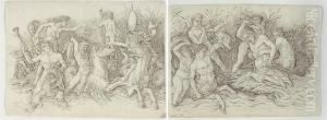 The Battle Of The Sea Gods by Andrea Mantegna