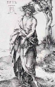 Man Of Sorrows With Hands Bound by Albrecht Durer