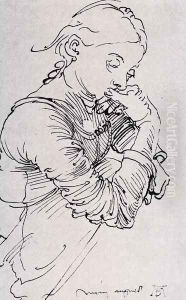 Durer's Wife Agnes by Albrecht Durer