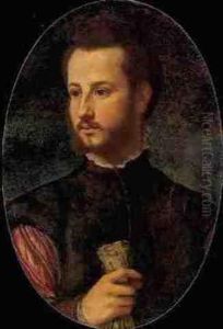 Portrait Of A Gentleman Holding Gloves