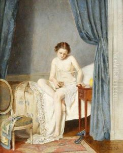 Dans L'alcove. by Victor Marais-Milton