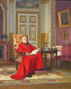 Lezende Kardinaal - Cardinal A La Lecture. by Victor Marais-Milton