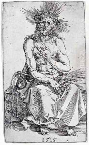Man Of Sorrows, Seated by Albrecht Durer