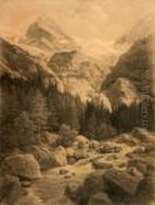 Romanticka Krajina by Julius Eduard Marak