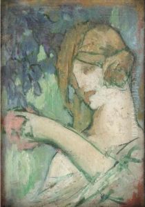 Study For Femme Au Parfume by Pierre Amede Marcel-Beronneau