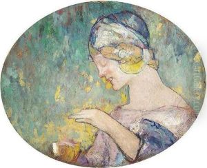 Study For Femme Au Parfume by Pierre Amede Marcel-Beronneau