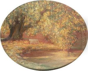 Tree By Lake In A Park by Pierre Amede Marcel-Beronneau