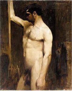 Male Nude In The Studio Of Gustave Moreau