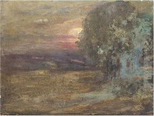 Sunset Landscape by Pierre Amede Marcel-Beronneau