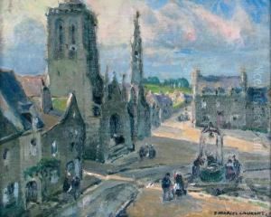 Place Animee A Locronan by Emmanuel Marcel-Laurent