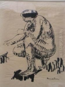 Nu Accroupi by Jules Oury, Dit Marcel-Lenoir