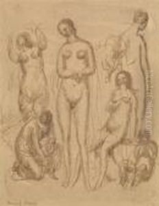 Feuille D'etudes De Femmes by Jules Oury, Dit Marcel-Lenoir