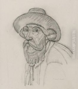 Autoportrait Au Chapeau by Jules Oury, Dit Marcel-Lenoir