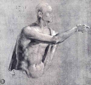 Male Nude, Half Length by Albrecht Durer