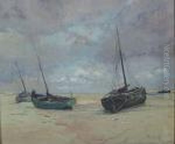Vissersschepen Op Het Strand. - view 1