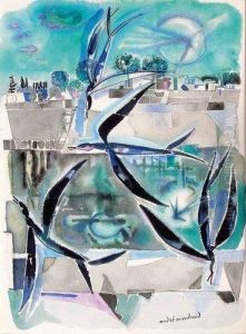 Hirondelles Sur Le Rhone by Andre Marchand