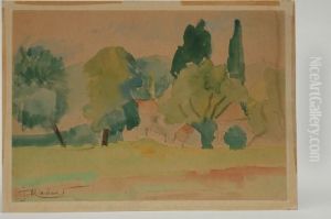 Landscape by Jean Hippolyte Marchand