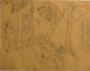 Untitled (view From House); Untitled (trees);paysage (3) by Jean Hippolyte Marchand