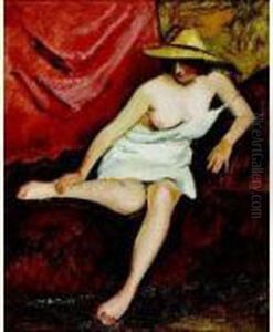 Femme Nu Au Chapeau
