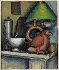 Nature Morte A La Lampe by Jean Hippolyte Marchand