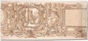 Design For A Frieze With A Scene Of Judgement In An Octagonal Frame by Marco Marchetti, Called Marco Da Faenza