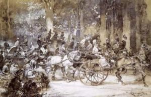 Attelage Au Bois De Boulogne by Ludovico Marchetti