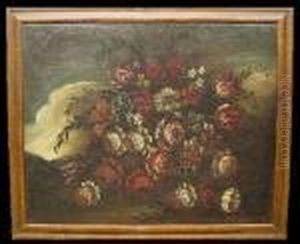 Still Life With Flowers In A Landscape Still Life With Flowers In A Landscape