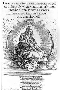 Virgin Sitting in Crescent Moon