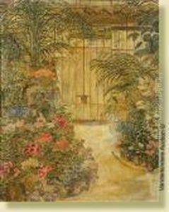 Interieur De Serre Fleuri by Marie-Antoinette Marcotte