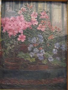 Stilleven Met Bloemen. by Marie-Antoinette Marcotte