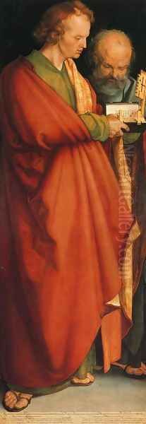 Four Holy Men (left panel): St. John and St. Peter - view 1
