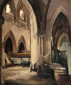 Caen, Le Vieux Saint-etienne, 1928 by Andre Mare